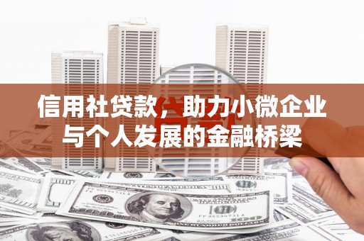 太保信用社贷款，助力小微企业与个人发展的金融桥梁