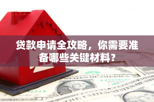 太保贷款申请全攻略，你需要准备哪些关键材料？