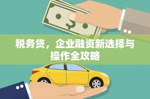 太保税务贷，企业融资新选择与操作全攻略