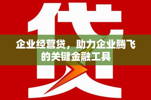 太保企业经营贷，助力企业腾飞的关键金融工具