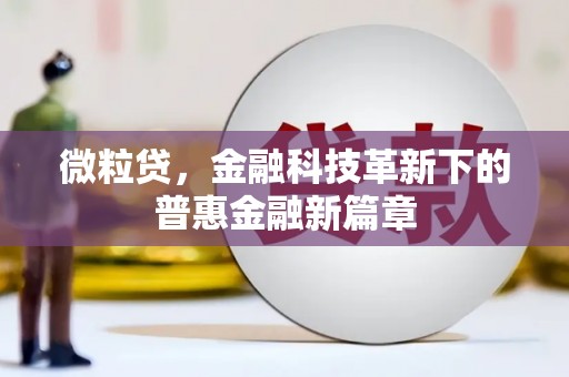 太保微粒贷，金融科技革新下的普惠金融新篇章