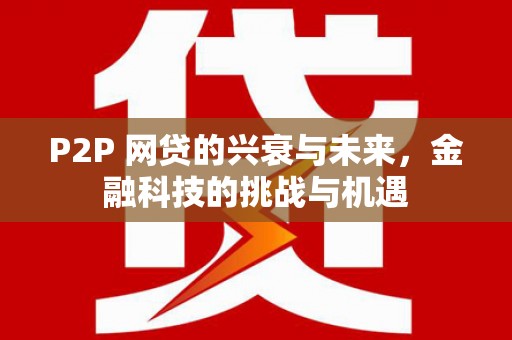 太保P2P 网贷的兴衰与未来，金融科技的挑战与机遇