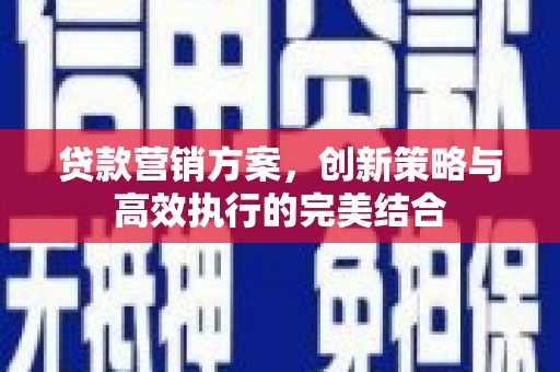 太保贷款营销方案，创新策略与高效执行的完美结合