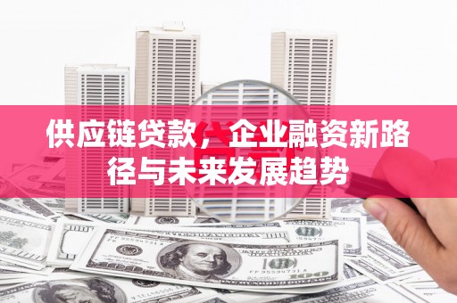 太保供应链贷款，企业融资新路径与未来发展趋势