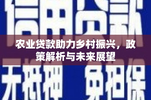 太保农业贷款助力乡村振兴，政策解析与未来展望