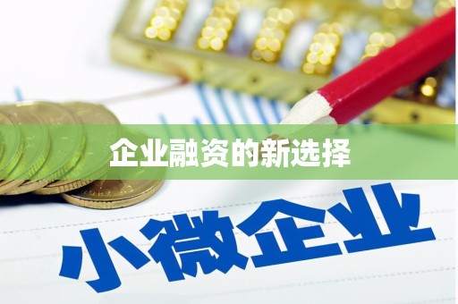 太保企业融资的新选择