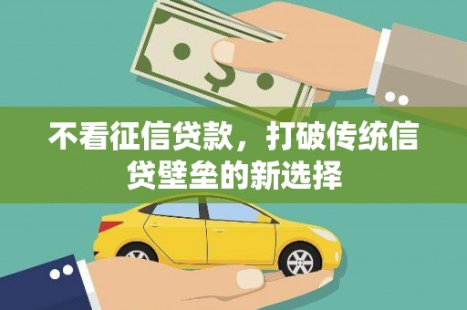 太保不看征信贷款，打破传统信贷壁垒的新选择