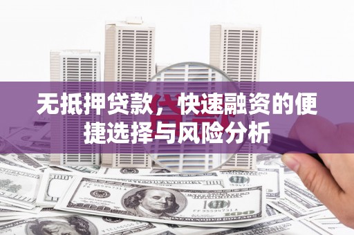 太保无抵押贷款，快速融资的便捷选择与风险分析