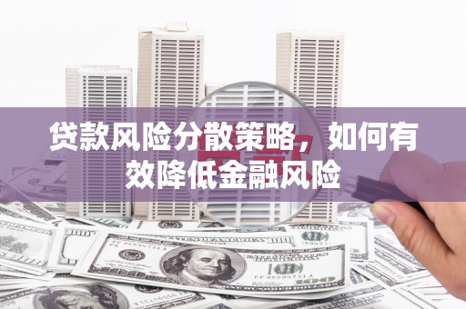 太保贷款风险分散策略，如何有效降低金融风险