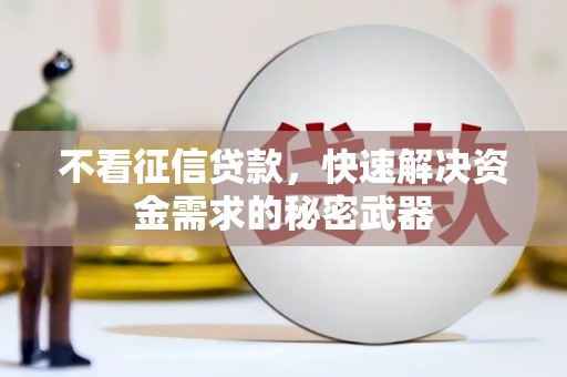 太保不看征信贷款，快速解决资金需求的秘密武器