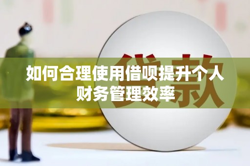 太保如何合理使用借呗提升个人财务管理效率