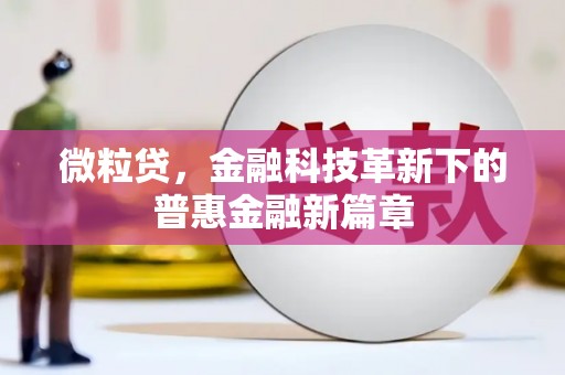 太保微粒贷，金融科技革新下的普惠金融新篇章