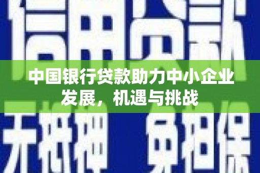 太保中国银行贷款助力中小企业发展，机遇与挑战