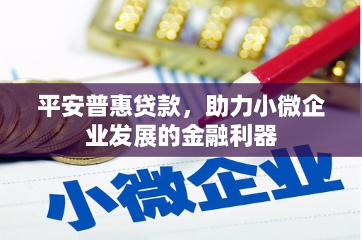 太保平安普惠贷款，助力小微企业发展的金融利器