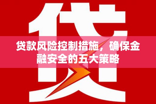 太保贷款风险控制措施，确保金融安全的五大策略