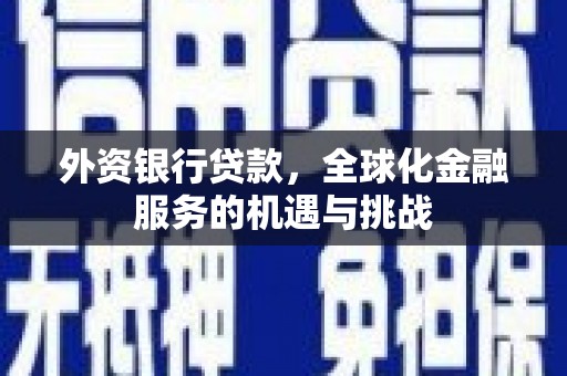 太保外资银行贷款，全球化金融服务的机遇与挑战
