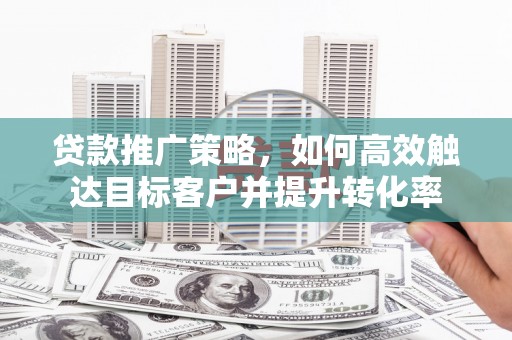 太保贷款推广策略，如何高效触达目标客户并提升转化率