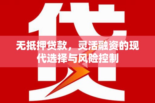 太保无抵押贷款，灵活融资的现代选择与风险控制