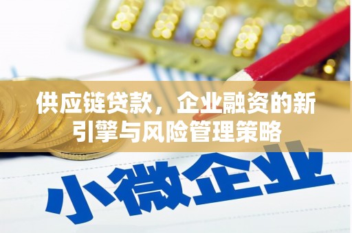 太保供应链贷款，企业融资的新引擎与风险管理策略