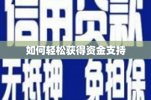 太保如何轻松获得资金支持