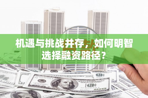 太保机遇与挑战并存，如何明智选择融资路径？