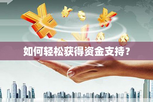 太保如何轻松获得资金支持？